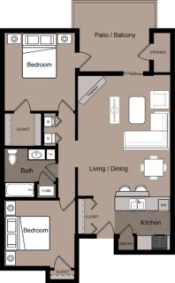 2 Bed / 1 Bath / 1,150 sq ft / Availability: Please Call / Deposit: $300 / Rent: $870