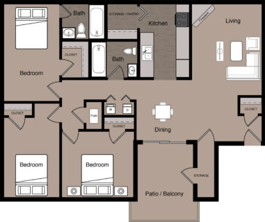 3 Bed / 2 Bath / 1,275 sq ft / Availability: Please Call / Deposit: $300 / Rent: $1,100
